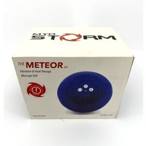 MyoStorm Meteor 2.0 Vibration & Heat Therapy Massage Ball Blue New Open Box